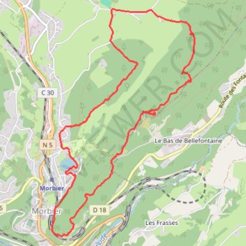 Itinéraire Les trois Commères, distance, dénivelé, altitude, carte, profil, trace GPS