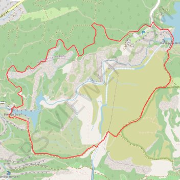 Itinéraire Boucle du barrage de zola, distance, dénivelé, altitude, carte, profil, trace GPS