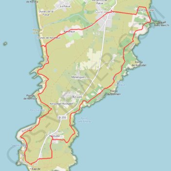 Itinéraire Randonnée au Cap de la Chêvre, distance, dénivelé, altitude, carte, profil, trace GPS
