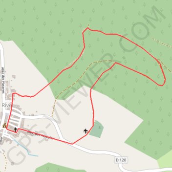 Itinéraire Le chemin du château - Rivel, distance, dénivelé, altitude, carte, profil, trace GPS