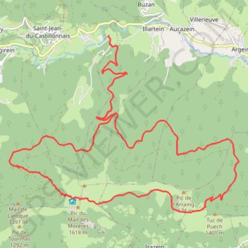 Itinéraire Tour du Moussau, distance, dénivelé, altitude, carte, profil, trace GPS