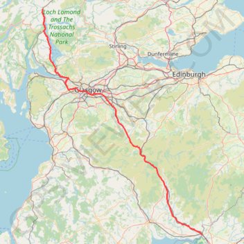 Itinéraire United Kingdom to Beinglas Campsite, distance, dénivelé, altitude, carte, profil, trace GPS