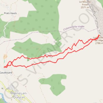 Itinéraire La Gardiole de l'Alp (Queyras), distance, dénivelé, altitude, carte, profil, trace GPS