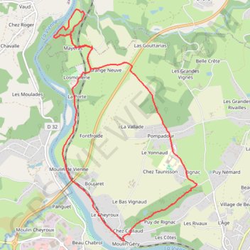 Itinéraire Le sentier d'interprétation de Mayeras, distance, dénivelé, altitude, carte, profil, trace GPS