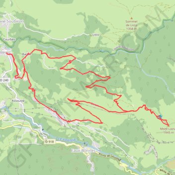 Itinéraire La Montagne Verte, distance, dénivelé, altitude, carte, profil, trace GPS