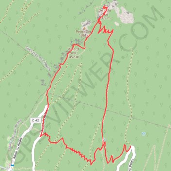 Itinéraire La Dent du Chat, le Molard Noir, distance, dénivelé, altitude, carte, profil, trace GPS
