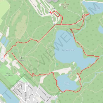 Itinéraire Lac du Moulin, Lac Seigneurial et Lac des Bouleaux, distance, dénivelé, altitude, carte, profil, trace GPS