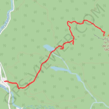 Itinéraire Pic de la Tête de Chien, distance, dénivelé, altitude, carte, profil, trace GPS