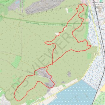 Itinéraire Dans la garrigue de Port-la-Nouvelle, distance, dénivelé, altitude, carte, profil, trace GPS