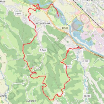 Itinéraire Rando des Sangliers Larouin, distance, dénivelé, altitude, carte, profil, trace GPS