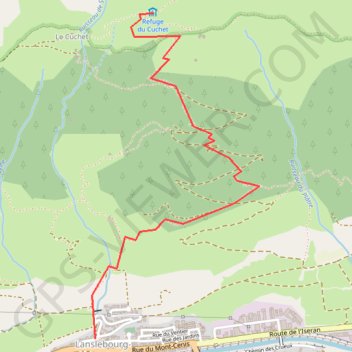 Itinéraire Lanslebourg-Cuchet, distance, dénivelé, altitude, carte, profil, trace GPS