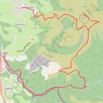 Itinéraire labourd-j3, distance, dénivelé, altitude, carte, profil, trace GPS
