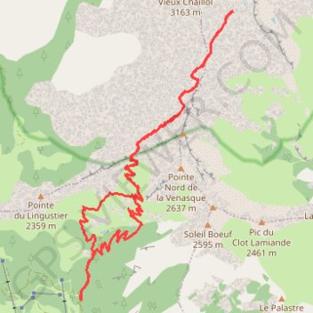 Itinéraire Vieux-chaillol, distance, dénivelé, altitude, carte, profil, trace GPS