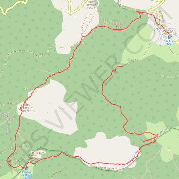Itinéraire Cabanne du Bazet, distance, dénivelé, altitude, carte, profil, trace GPS