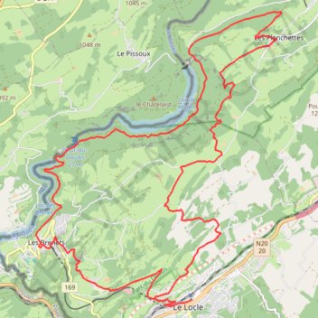 Itinéraire Le Doubs Bike, distance, dénivelé, altitude, carte, profil, trace GPS