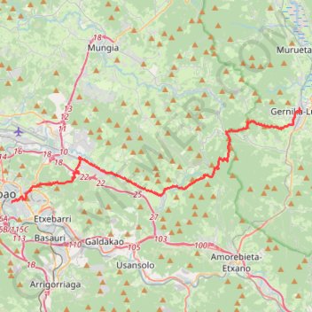 Itinéraire Camino del Norte (6), distance, dénivelé, altitude, carte, profil, trace GPS