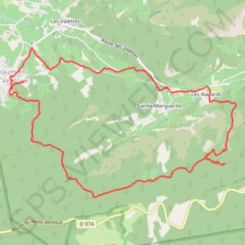 Itinéraire Vers la chapelle Sainte-Sidoine - Beaumont-du-Ventoux, distance, dénivelé, altitude, carte, profil, trace GPS