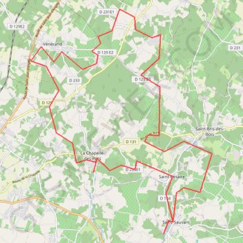 Itinéraire la chapelle des pots circuit 30 kms, distance, dénivelé, altitude, carte, profil, trace GPS