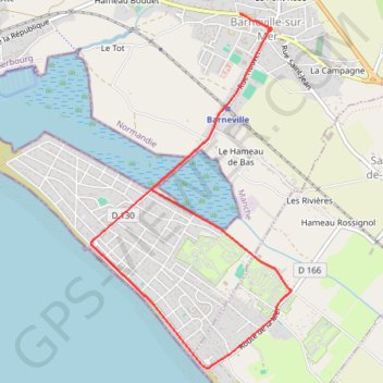 Itinéraire Etape 02 circuit depart Barneville torigni, distance, dénivelé, altitude, carte, profil, trace GPS