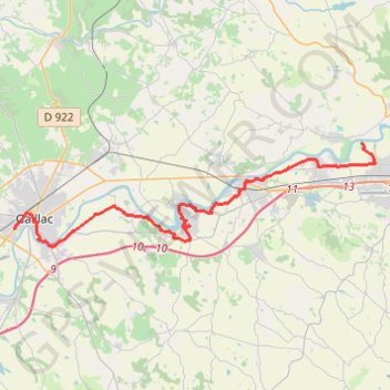 Itinéraire Gaillac Albi, distance, dénivelé, altitude, carte, profil, trace GPS