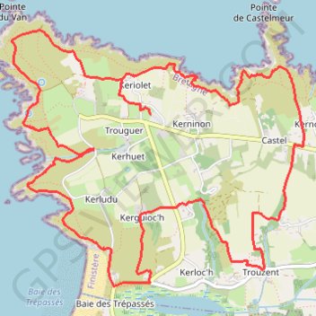 Itinéraire Le-tour-de-la-pointe-de-Van, distance, dénivelé, altitude, carte, profil, trace GPS