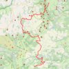 Itinéraire Grande Traversée du Massif Central : Laschamps - Courbanges, distance, dénivelé, altitude, carte, profil, trace GPS