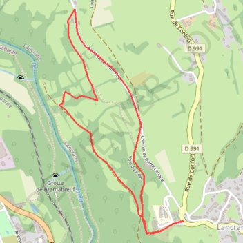 Itinéraire Lancrans - La petite Côte par le Viret, distance, dénivelé, altitude, carte, profil, trace GPS