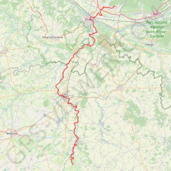 Itinéraire GR36 De Brain-sur-Allonnes (Maine-et-Loire) à Gourgé (Deux-Sèvres), distance, dénivelé, altitude, carte, profil, trace GPS