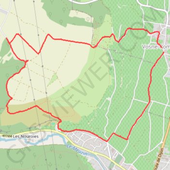 Itinéraire Vosne-Romanée, distance, dénivelé, altitude, carte, profil, trace GPS