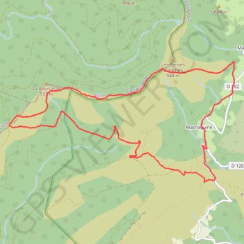 Itinéraire Hauts du Canton d'Olonzac, distance, dénivelé, altitude, carte, profil, trace GPS