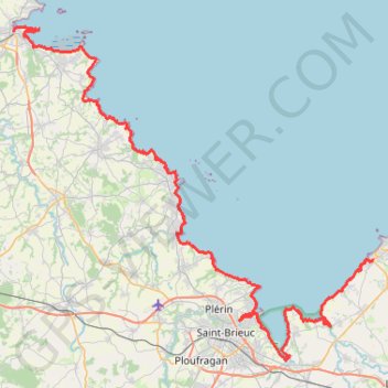 Itinéraire Pléneuf-Val-André - Paimpol, distance, dénivelé, altitude, carte, profil, trace GPS