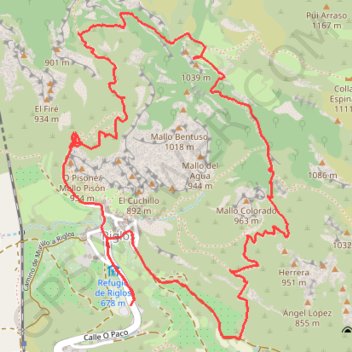 Itinéraire Mallos de Riglos, distance, dénivelé, altitude, carte, profil, trace GPS