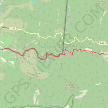 Itinéraire Baronnies - Toulourenc - Amont Veaux, distance, dénivelé, altitude, carte, profil, trace GPS