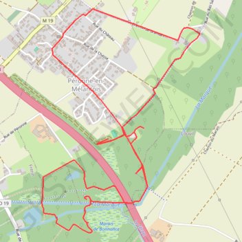 Itinéraire Circuit du Marais - Péronne en Mélantois, distance, dénivelé, altitude, carte, profil, trace GPS