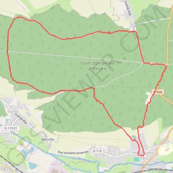 Itinéraire Balade en Forêt d'Hesdin, distance, dénivelé, altitude, carte, profil, trace GPS