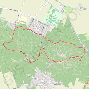 Itinéraire LOUTTEVILLE - BEAUVAIS, distance, dénivelé, altitude, carte, profil, trace GPS