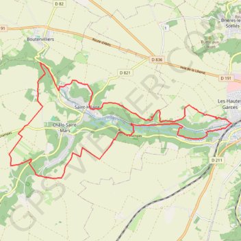 Itinéraire Vallées de la Louette et de la Chalouette, distance, dénivelé, altitude, carte, profil, trace GPS