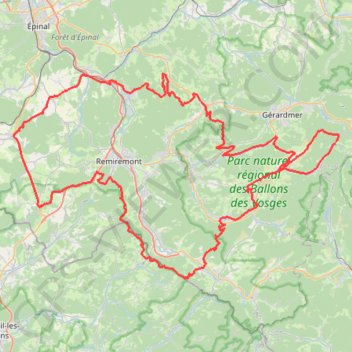 Itinéraire Granfondo Vosges, distance, dénivelé, altitude, carte, profil, trace GPS