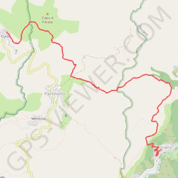 Itinéraire Mare e Monti - De Curzu à Serriera, distance, dénivelé, altitude, carte, profil, trace GPS