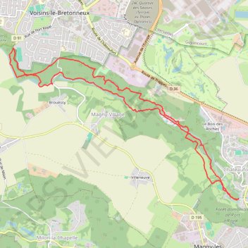 Itinéraire Châteaufort, distance, dénivelé, altitude, carte, profil, trace GPS