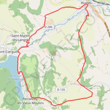 Itinéraire Sortie Humes "batterie d'Humes", distance, dénivelé, altitude, carte, profil, trace GPS
