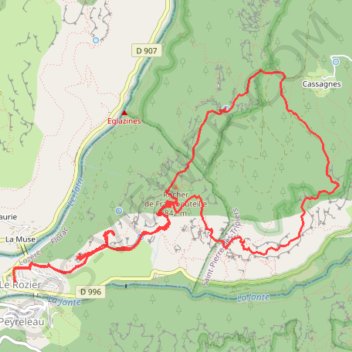Itinéraire Balcons du Mejean reco, distance, dénivelé, altitude, carte, profil, trace GPS