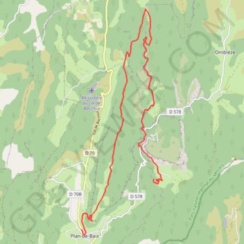 Itinéraire Plan de Baix, distance, dénivelé, altitude, carte, profil, trace GPS