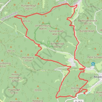 Itinéraire De Reipertswiller à La Melch, distance, dénivelé, altitude, carte, profil, trace GPS
