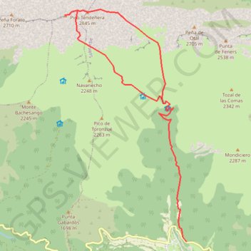 Itinéraire Punta de la Ripera et pico Tendeñera depuis Linás de Broto, distance, dénivelé, altitude, carte, profil, trace GPS
