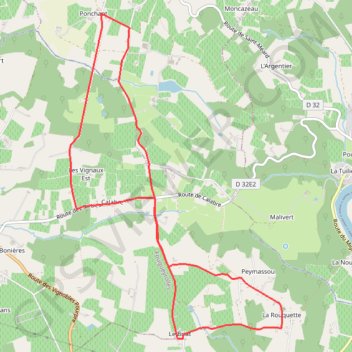 Itinéraire Autour de Port-Sainte-Foy et Ponchapt, distance, dénivelé, altitude, carte, profil, trace GPS