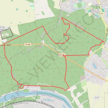 Itinéraire En forêt de Rougeau, distance, dénivelé, altitude, carte, profil, trace GPS