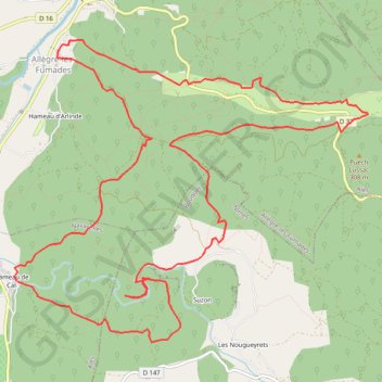 Itinéraire Les Aiguières Château d'Allegre, distance, dénivelé, altitude, carte, profil, trace GPS