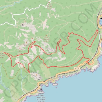 Itinéraire Esterel, distance, dénivelé, altitude, carte, profil, trace GPS