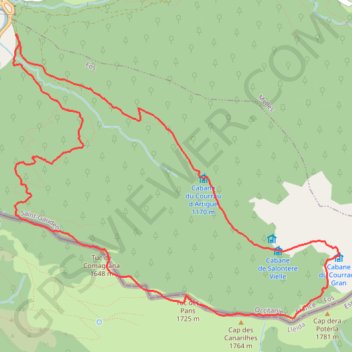 Itinéraire Tuc des Pans, distance, dénivelé, altitude, carte, profil, trace GPS